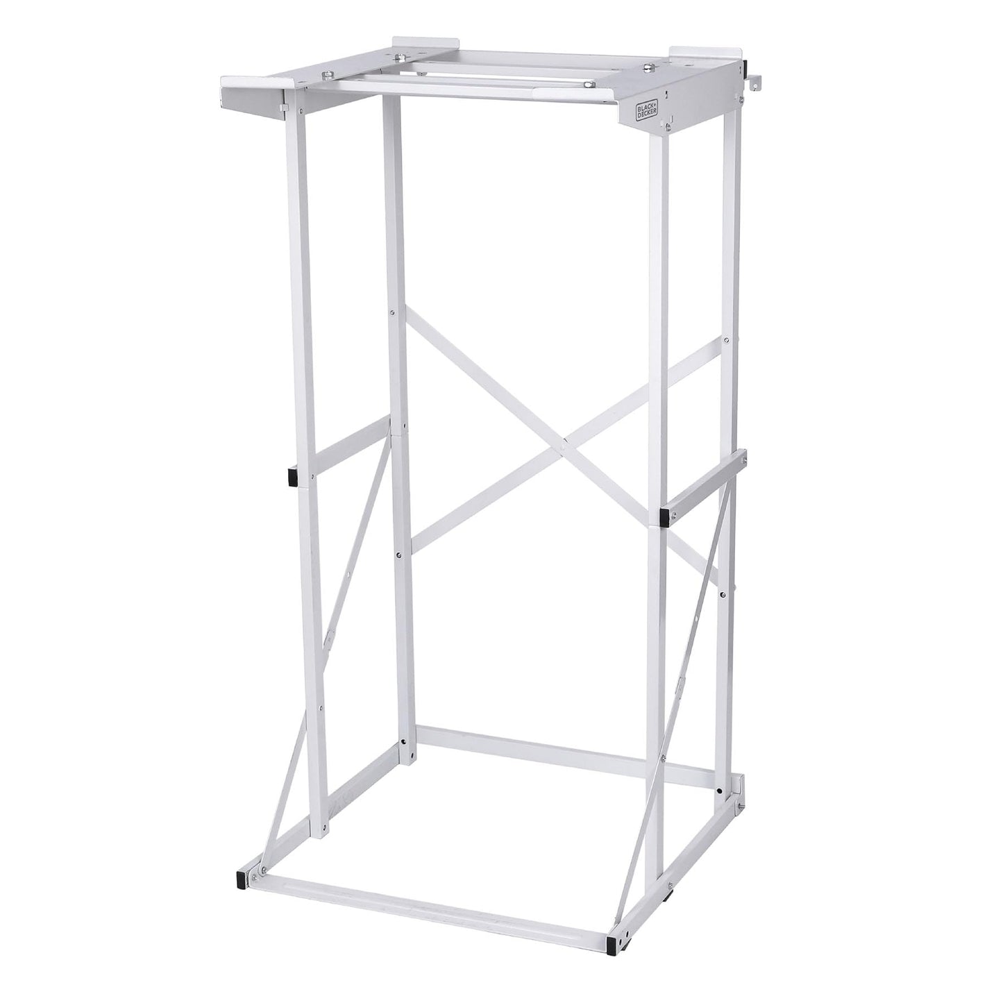 Black+Decker Washer Dryer Stacking Rack Stand, Compatible with Black and Decker Portable Washers and Dryers, Heavy Duty Steel, Dryer Stand with 60 lb. Weight Capacity, BWDS, White
