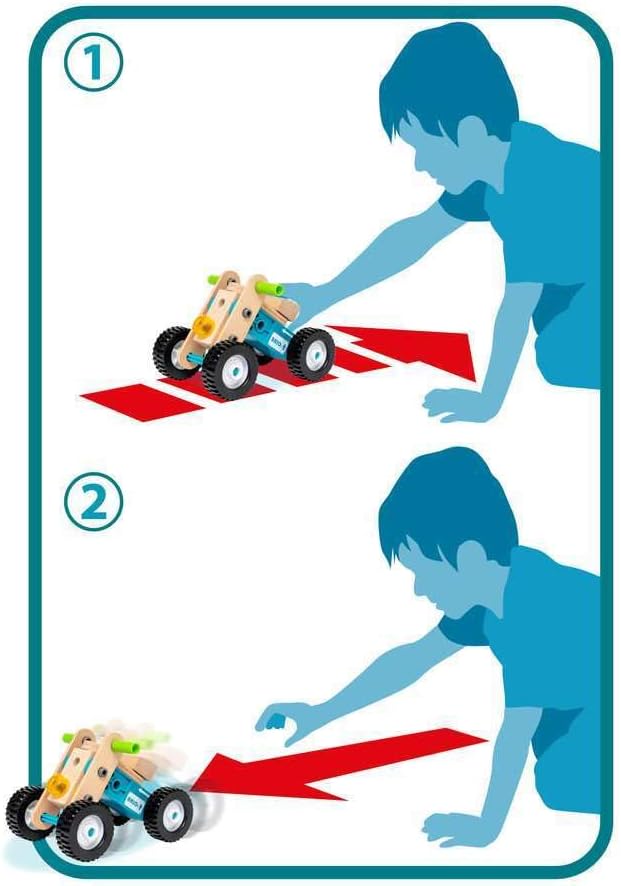 BRIO Builder Pullback Construction Set - Learning Building and Educational Toys for 3 Year Olds and Up
