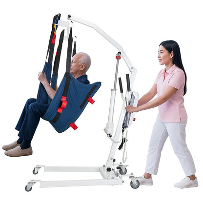 Coisioke Electric Patient Lift Premium Aluminum Folding Electric Patient Lift for Home Travel and Healthcare Efficient 440lbs Electric Body Lightweight Transfer Lift