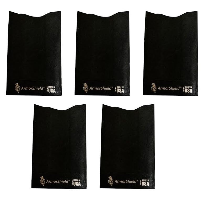 Semper Paratus Gear TYVEK RFID Blocking Credit Card Sleeves Protectors | 100% MADE IN USA - For Travel wallet, pocket or purse. Safeguard against identity theft (GRAY-5PACK)