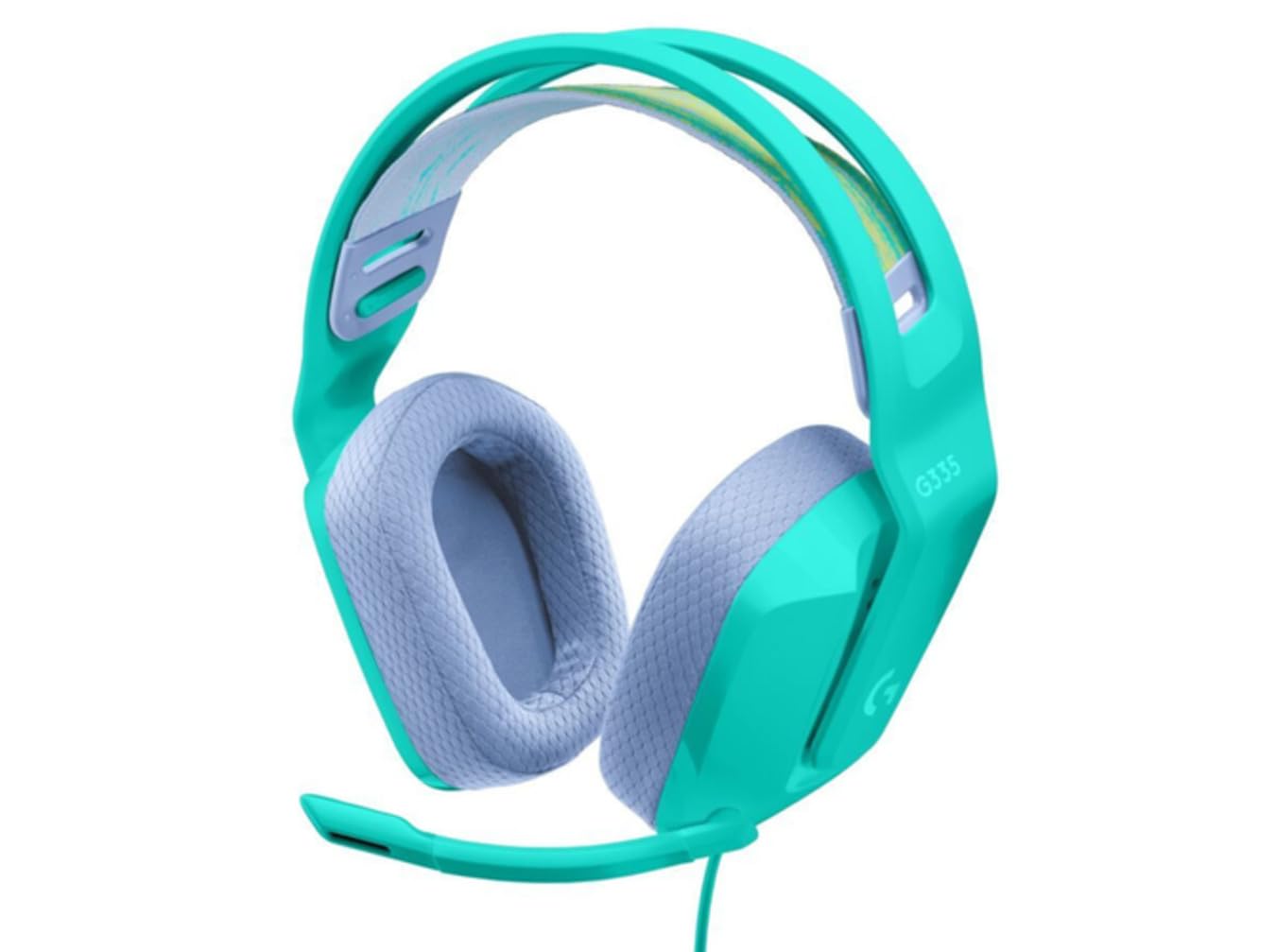 Logitech G335 Wired Gaming Headset, with Flip to Mute Microphone, 3.5mm Audio Jack, Memory Foam Earpads, Lightweight - Mint