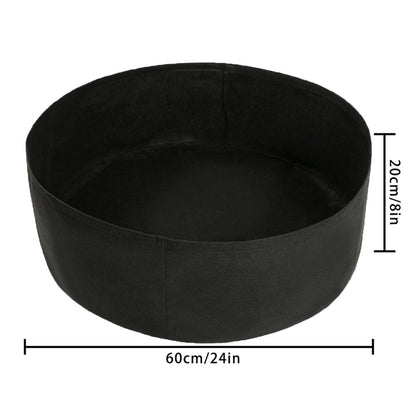 TITA-DONG Round Fabric Garden Plant Bed,50 Gallon Garden Fabric Grow Bag,Garden Vegetable Bed Planting Container Planter for Plants, Flowers, Vegetables (Black, 15 Gallon)