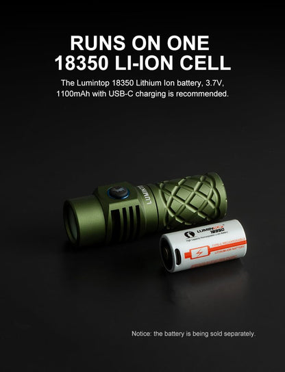 LUMINTOP Thor MINI Rechargeable LEP Flashlight - 250 Lumens, 700 Meters Range, Waterproof, Eco-Friendly, Long-Lasting