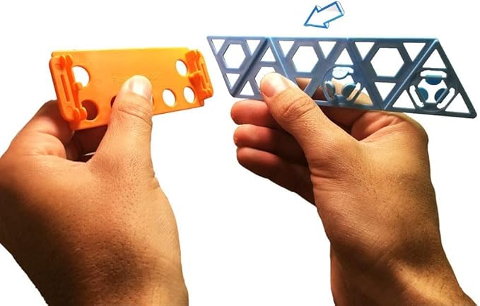 Qubits STEM Construction Set - 50 Pieces: an Open Play Engineering and Building Toy