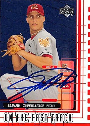 Sports Memorabilia Autograph Warehouse 244573 J.D. Martin Autographed Baseball Card - Cleveland Indians FT 2002 Upper Deck - No. 214 Rookie