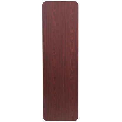 Flash Furniture Frankie Commercial Grade 5-Foot Mahogany Melamine Laminate Folding Training Table