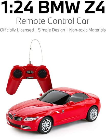 RASTAR 39700 1/24 BMW Z4 RC Car - Ideal Gifts for Play &amp Display - Officially Licensed Toy Car Model with Remote Controller for Kids Teens &amp Adults - Red