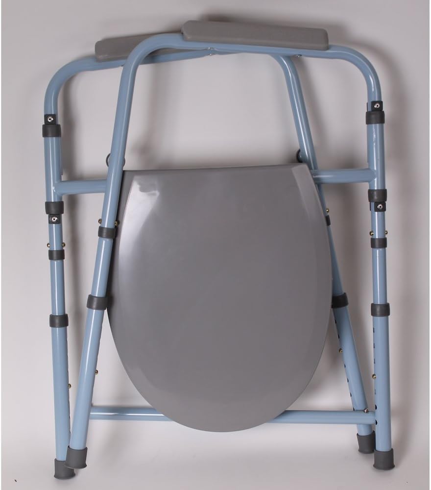 Carex 3-in-1 Folding Bedside Commode with 14 Pack Commode Liners - Porta Potty for Adults - Portable Toilet Supports Up to 300lbs, Bedside Commodes for Seniors and Commode Chair