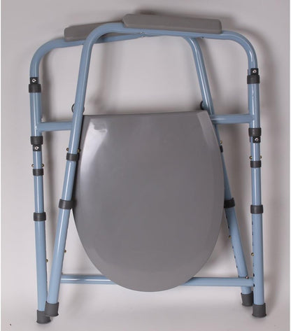 Carex 3-in-1 Folding Bedside Commode with 14 Pack Commode Liners - Porta Potty for Adults - Portable Toilet Supports Up to 300lbs, Bedside Commodes for Seniors and Commode Chair
