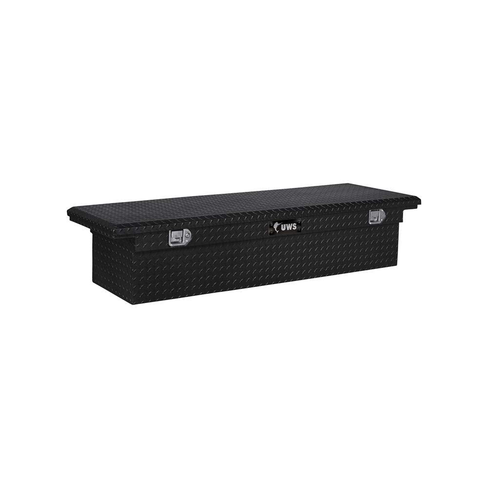 UWS EC10462 69-Inch Gloss Black Heavy-Wall Aluminum Truck Tool Box with Low Profile, RigidCore Lid