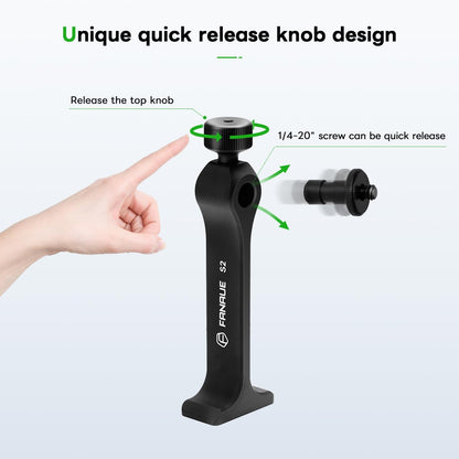 FANAUE Hunting Tripod Quick Release Plate Features Arca Swiss Dovetail Mount Carbon Fiber Tripod Binocular Tripod Adapter with 1/4-20" Thread for Bird Watching, Hunting, Astronomy, Animal Observation.