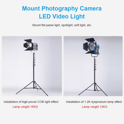 FOMITO Photography Light Stand 24ft/730cm, Air-Cushioned Heavy Duty Aluminum Photo Video Tripod Stand with 1/4" Screw for Drone Communication Base Station, and Studio Light, Max Load 22.5kg, LM-7300HA