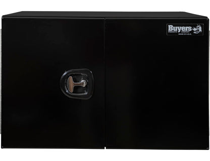Buyers Products 1705835 Underbody Tool Box With Barn Door, 24x24x36 Inch, Black Powder-Coated, Made in USA, .100 inch Smooth Aluminum, 3-Point Locking, Truck Storage Toolbox For Work Vehicles