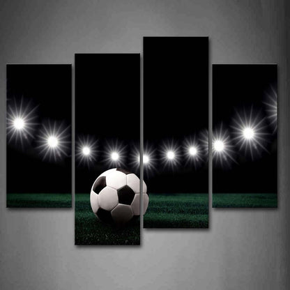 First Wall Art - Eleven White Lights and A Soccer Wall Art Painting Pictures Print On Canvas Art The Picture for Home Modern Decoration