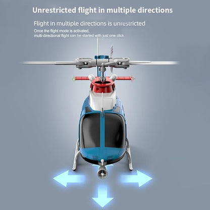 RC ERA 1/33 Scale C138 Pro Bell 206 RC Helicopter 2.4G 6CH 6-Axis Gyro Flybarless Heli with Optical Flow Upside Down 3D Rolling One-Key Takeoff(2 Battery)