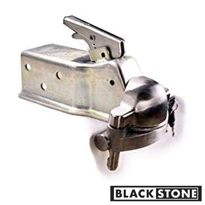 Blackstone Alarm Stainless Steel Heavy Duty Trailer Coupler Hitch Lock 130 db Alarm