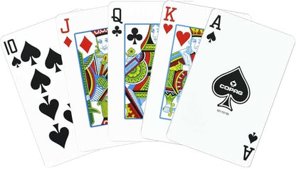 Copag 1546 Red/Blue Bridge Size Standard Index 100% Plastic Cards with Protective Plastic Case