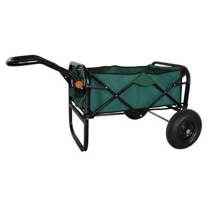 Garden Star 71001 Collapsible Folding Outdoor Utility Wagon for use Gardening, Camping, Beach, Sports Events, 13" Air-Filled Tires for Load Hauling on All Terrains, Easy Assembly