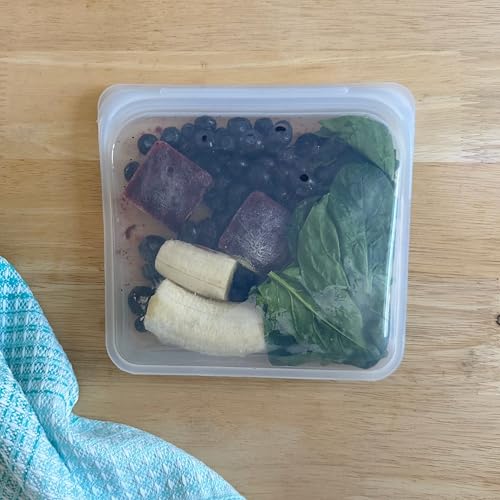 Stasher Premium Silicone Reusable Food Storage Bags, 4-Pack, Endangered Seas, Multi-Use Food Storage Bags, Lunch Bag, Travel Containers, BPA Free, Leak-free, Dishwasher-Safe, Eco-friendly