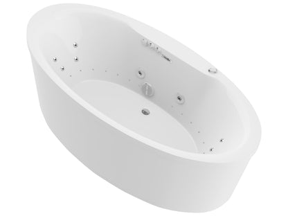 ANZZI Heidi 5.7 ft. Whirlpool and Air Bath Tub in White | FT-AZ101