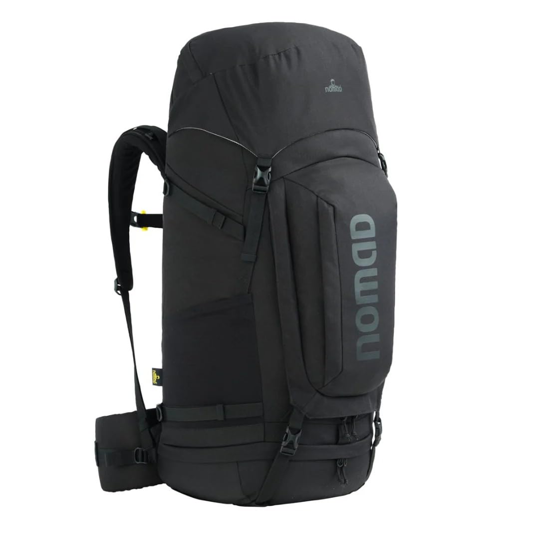NOMAD Batura Backpack - Premium 55L Pack with Rain Cover Included | Lightweight Rucksack for Traveling, Hiking, Camping, Outdoor Sports (Steel Blue)