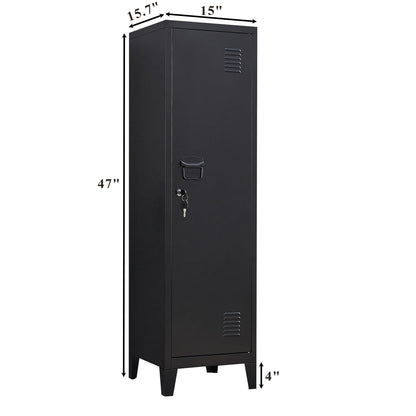 Metal Locker with Doors and Shelves, Locking Storage Cabinets for Small Spaces, Lockers for Employees, Lockable Storage Lockers for Office Garage School Gym