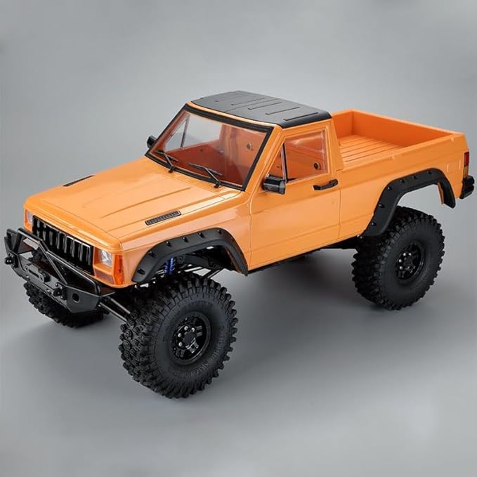 RC Car Hard Body Shell Kit313mm Wheelbase Cherokee Body Car Shell for 1/10 RC Crawler Axial SCX10 &amp SCX10 II 90046 90047 TRX4 Kit (Orange Pickup A)