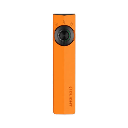 OLIGHT ArkPro EDC Flat Flashlight Rechargeable with Green Beam, UV and White LED,1500 Lumens USB-C Pocket Camping Flashlight, Spotlight Floodlight for Outdoor Emergency Working (Orange CW)