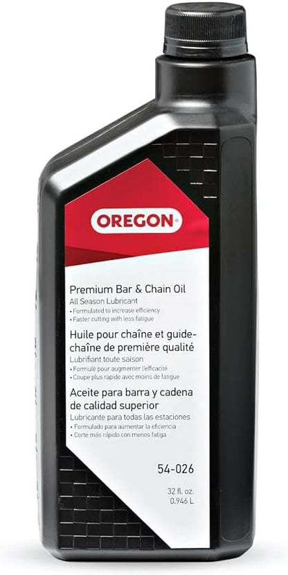 Oregon 54-026 Premium Chainsaw Bar and Chain Oil - 1 Quart (32 fl. oz / 946 ml)