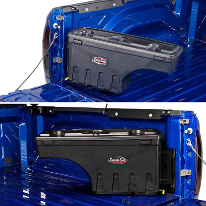 UnderCover SwingCase Truck Bed Storage Box | SC104D | Fits 2019 - 2023 Chevy/GMC Silverado/Sierra 1500 Drivers Side, Black