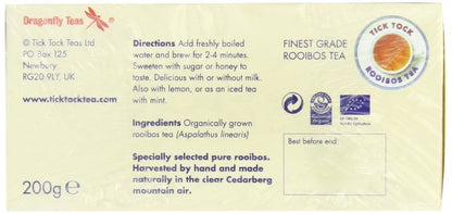 Tick Tock Organic Rooibos Tea Bags 80 Per Pack