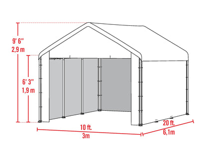 ShelterLogic MaxAP Canopy Enclosure Kit, 10 x 20 ft. (Frame and Canopy Sold Separately)