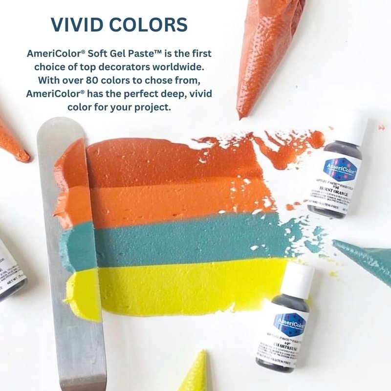 AmeriColor, Dijon, 13.5 Ounce Bottle, Soft Gel Paste Food Color