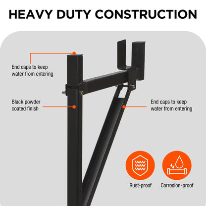 Rockland Extendable Truck Ladder Rack, 39" x 7" x 51.2", 250 LBS Capacity, Steel Truck Rack with Adjustable arm from 19" - 32", Ladder Rack for Truck