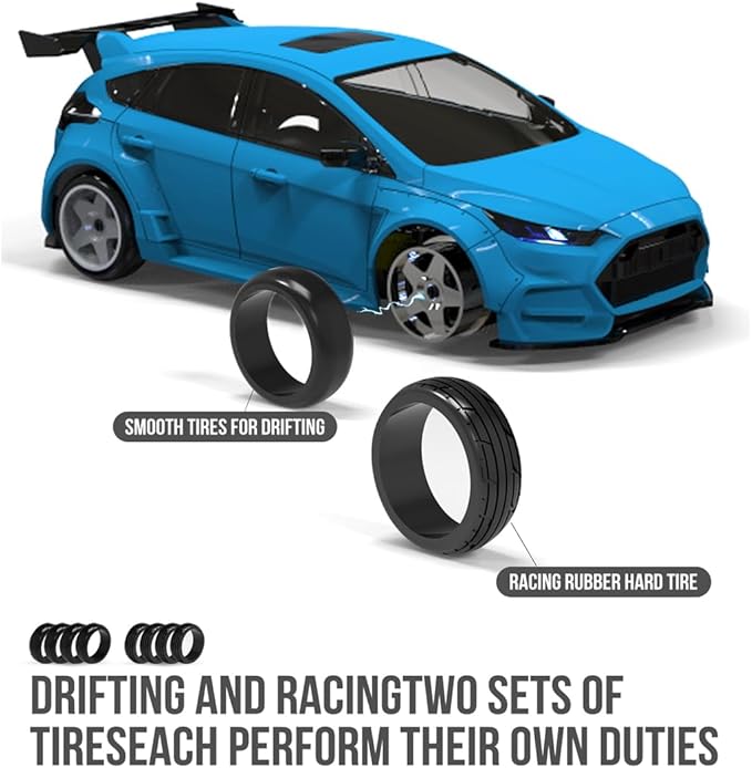 Mini RC Car with HD FPV Camera 1:43 Scale RC Drift Car for 25+ Mins Play 2.4GHz FPV Rc Car with LED Ambient Lights &amp Gyro Mini Racing Toys for Adults (RTR FPV Goggles Version/Pink)