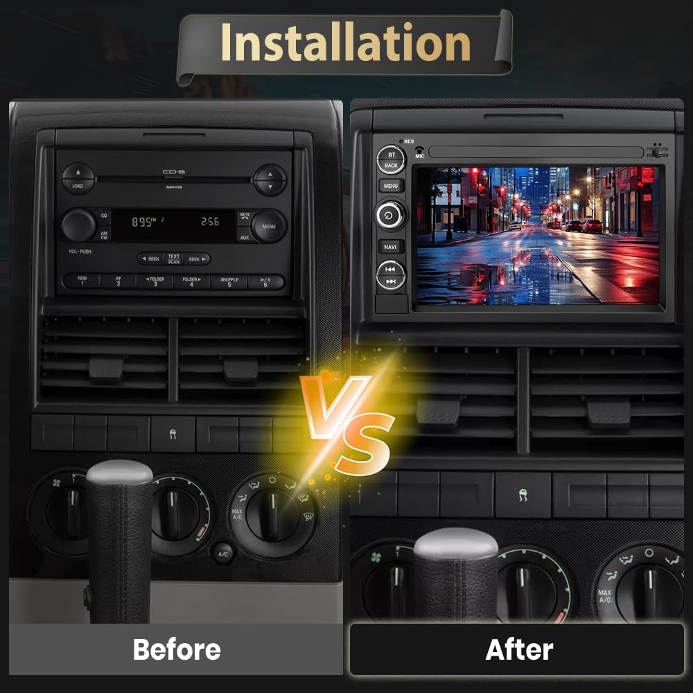 Doreon (2GB+64GB) Car Stereo for Ford F150/F250/F350 (2004-2014), 7" Android Radio 15 with Wireless CarPlay Android Auto WiFi DSP GPS Bluetooth FM AM SWC Backup Camera