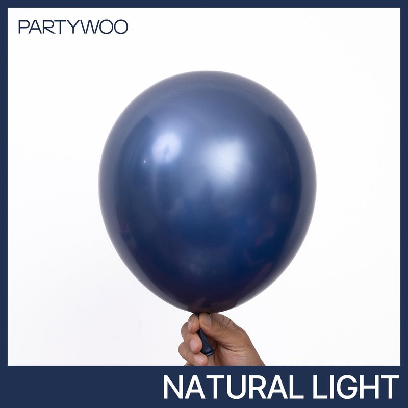 PartyWoo Metallic Navy Blue Balloons 50pcs 12 Inch Chrome Blue Balloons for Graduation Baby Shower Bridal Shower Gender Reveal Engagement Teacher Appreciation Birthday Party Decorations Blue-G113