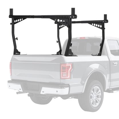 Adjustable Steel Truck Ladder Rack, 1000 Lbs Capacity, 52"-82" Crossbar, Universal Pickup Bed Rack for Kayak, Lumber, Ladder, Tent, Surfboard – No Drilling Required
