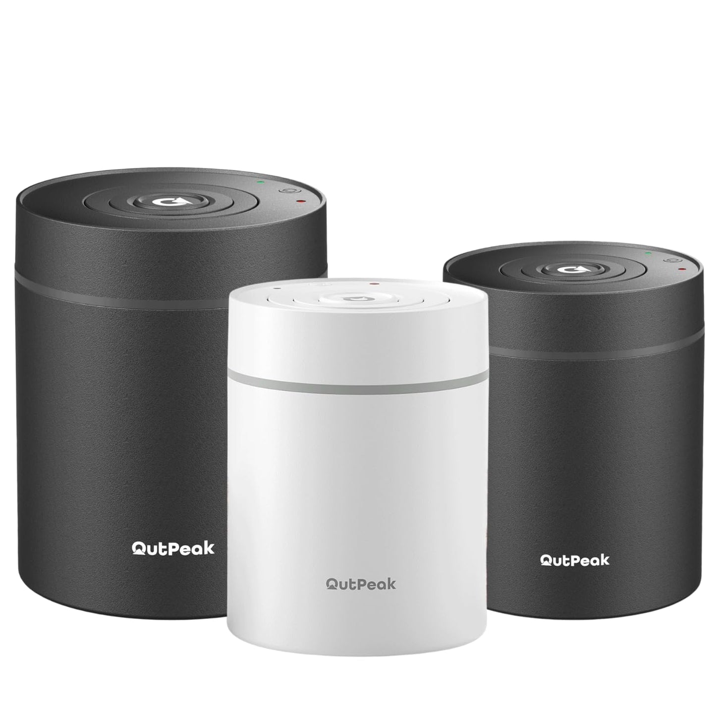OUTPEAK Auto Vacuum Coffee Canister: 1.5L for 17.6oz, 0.5L for 4.6oz Coffee Beans (Set of 3)
