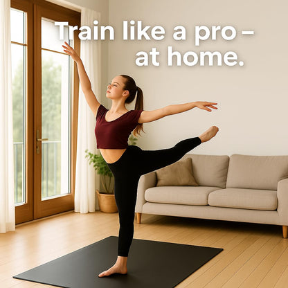 Marley Dance Floor for Home & Studio – Portable 6x3 ft Non-Slip Vinyl Mat for Ballet, Lyrical & Contemporary – 2mm Thick, Rollable – Includes Carry Strap & Leg Stretcher