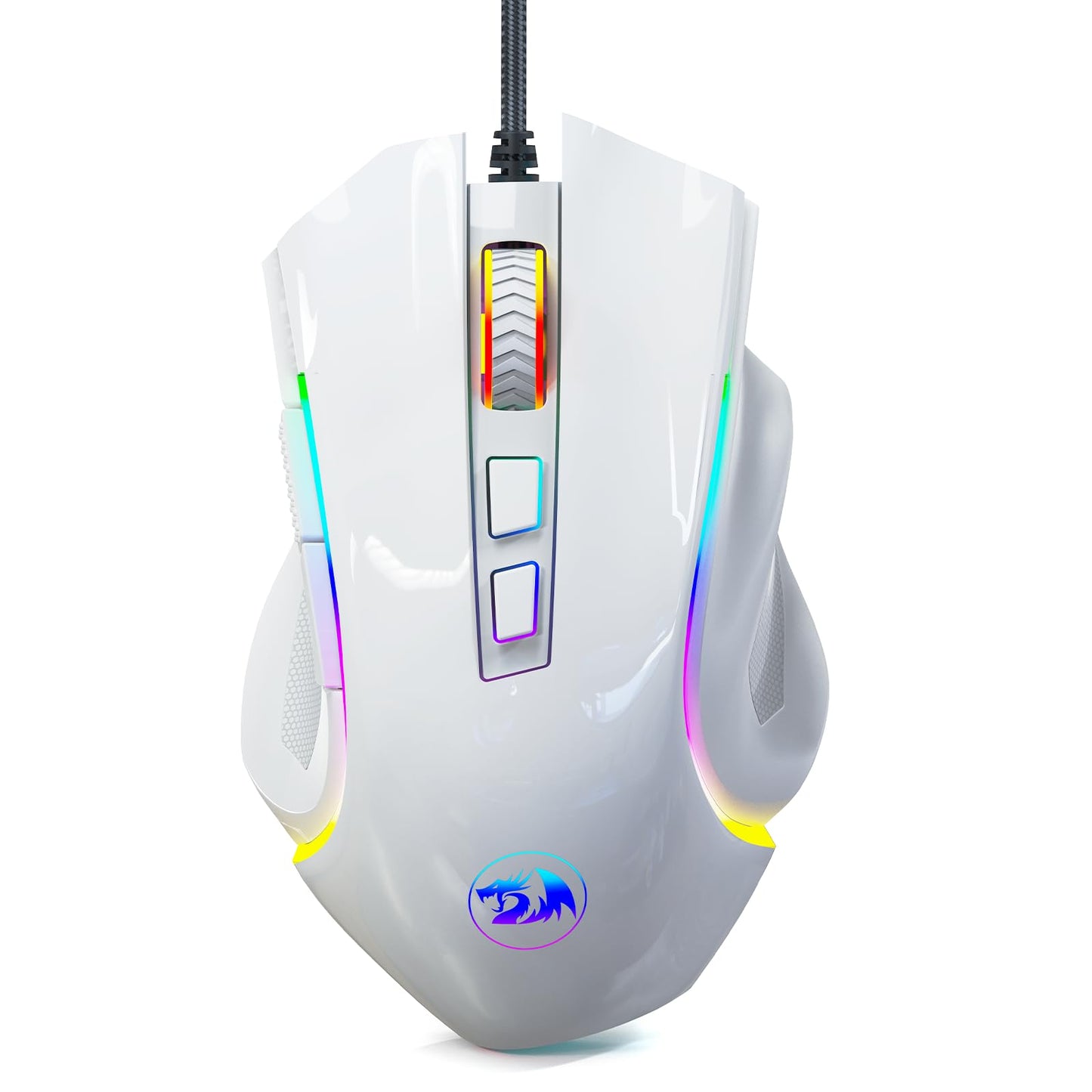 Redragon M602 Griffin RGB Gaming Mouse, RGB Spectrum Backlit Ergonomic Mouse with 7 Programmable Backlight Modes up to 8000 DPI for Windows PC Gamers (Black, Wireless)