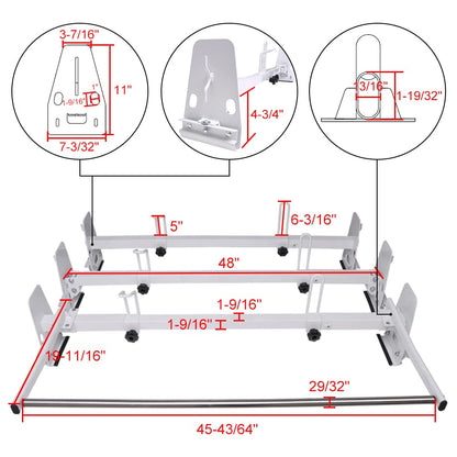 MELIPRON 800 lbs Van Roof Rack Fit for Chevy Express 1500 2500 3500, GMC Savana Cargo Van Ladder Rack with Rear Roller