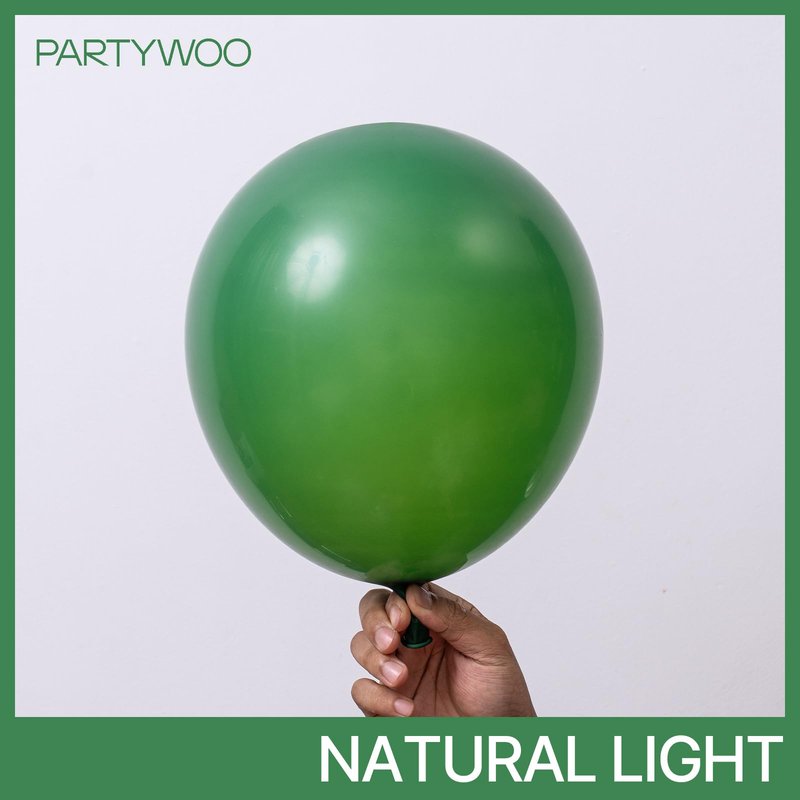 PartyWoo Dark Green Balloons 100 pcs Different Sizes of 36 18 12 10 5 Inch Hunter Emerald Forest Green Balloon Arch Kit Garland for Graduation Christmas Jungle Birthday Party Decorations Green-Y56
