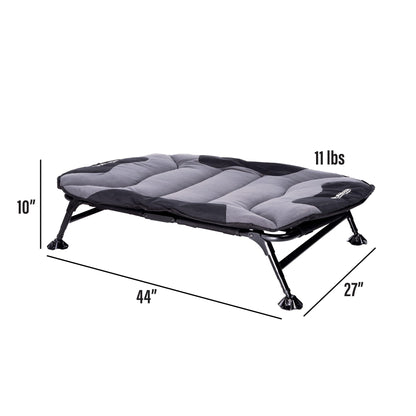 Momarsh Elevated Dog Cot with Washable Soft Pad & Folding Frame for Travel & Home Use | All in One Home Cot with Non Slip Feet | Large Portable Dog Bed | Perfect Padded Pet Bed System for Dogs