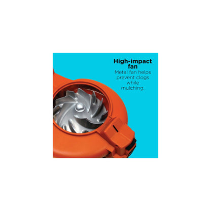BLACK+DECKER 3-in-1 Electric Leaf Blower, Leaf Vacuum/Mulcher, Up to 250 MPH, Premium Disposable System, Corded, 12-Amp Handheld Lightweight Corded Electric Combo (BV6600)