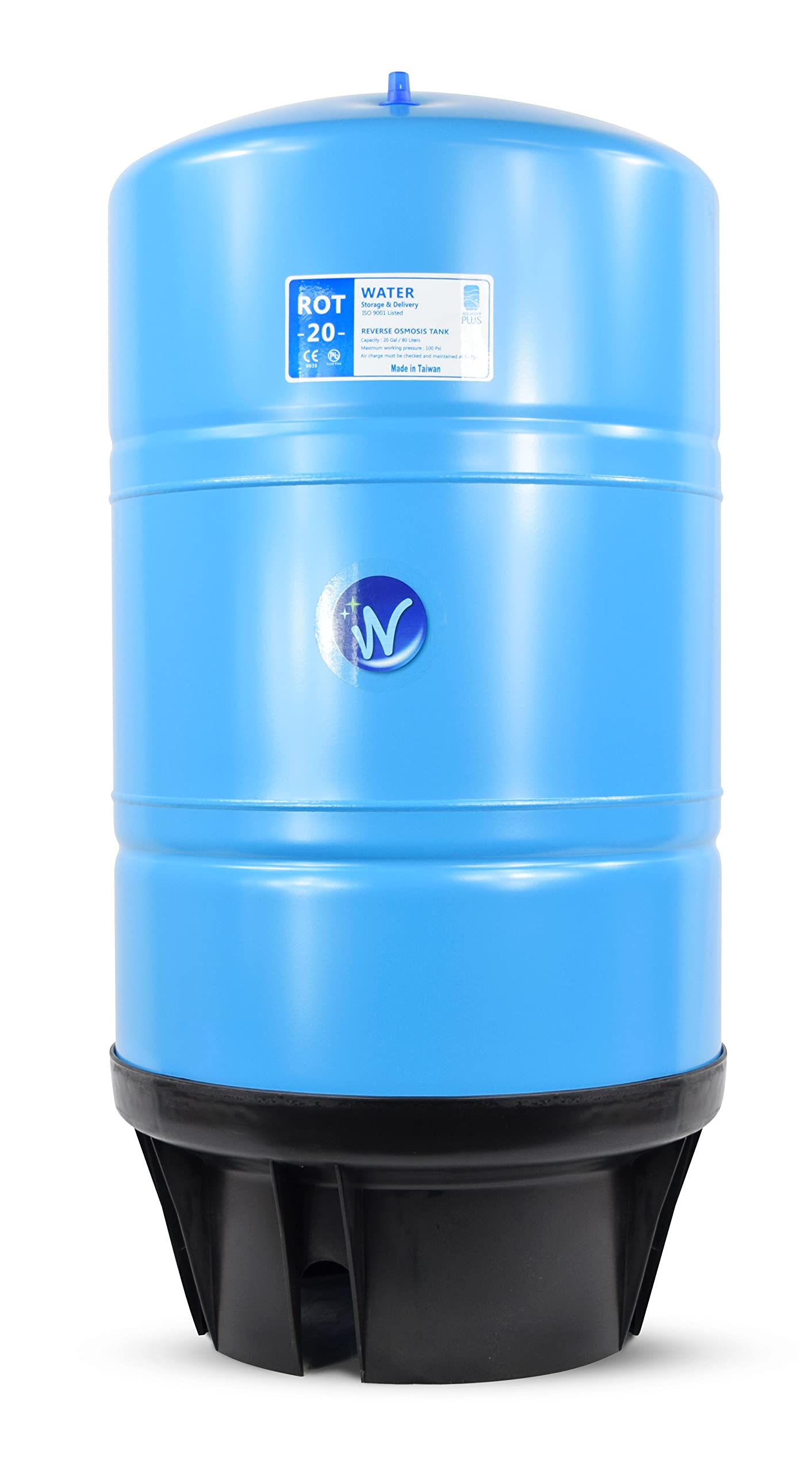 Pressurized RO Water Storage Tank - Total Capacity 20 Gal & appx. 14 Gal Usable Capacity (ROT-20-W)
