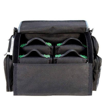 G. Outdoor Products Barn Range Bag with 4 Medium & 4 Compact Pistol Cases | Secure Handguns & Ammo Storage | Durable Waterproof Shooting Tactical Gear