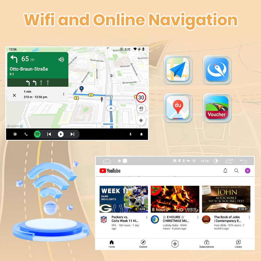 Mnasico Android Radio for Jeep Compass 2010-2016, Patriot 2009-2016