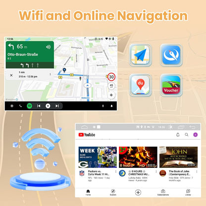 Mnasico Android Radio for Jeep Compass 2010-2016, Patriot 2009-2016
