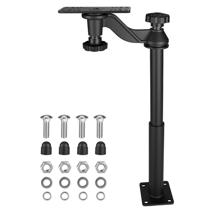 Velpaw 20.7” Adjustable Telescoping Fish Finder Mount for Boats,for 5"-12" Fishfinders & Chartplotters,Adjustable Height Range 15" to 20.7",Compatible with Lowrance, Garmin, Humminbird and More